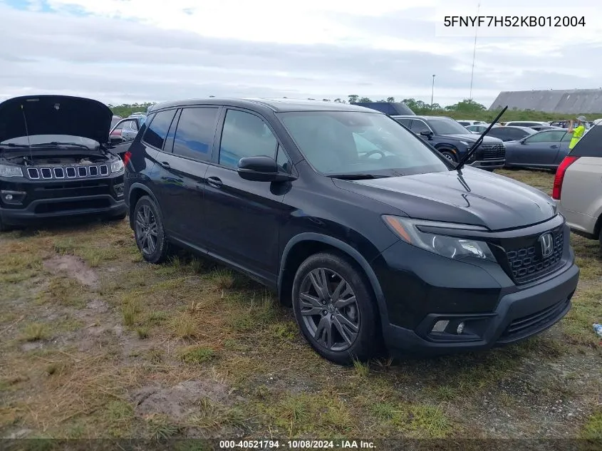 2019 Honda Passport Ex-L VIN: 5FNYF7H52KB012004 Lot: 40521794