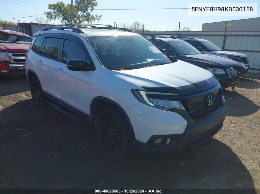 5FNYF8H98KB030158 2019 Honda Passport Touring