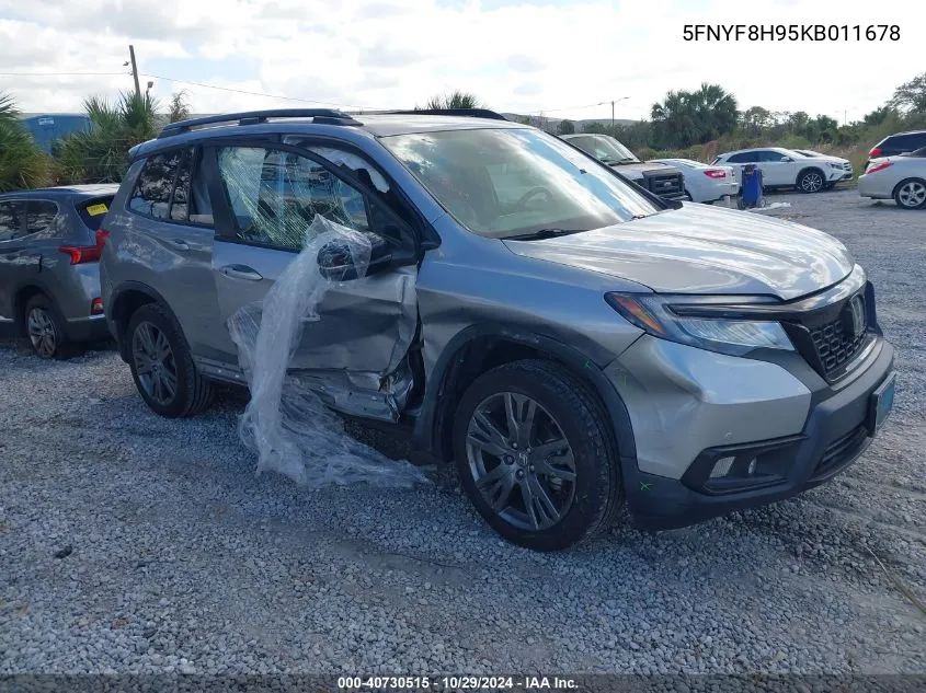 2019 Honda Passport Touring VIN: 5FNYF8H95KB011678 Lot: 40730515