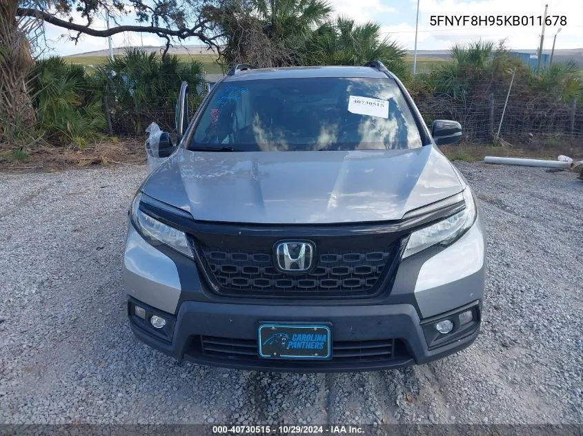 2019 Honda Passport Touring VIN: 5FNYF8H95KB011678 Lot: 40730515