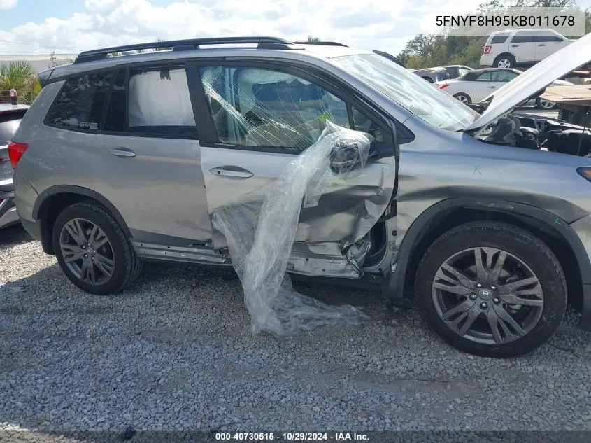 2019 Honda Passport Touring VIN: 5FNYF8H95KB011678 Lot: 40730515