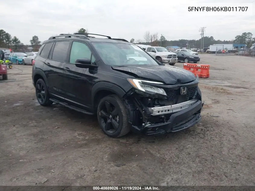 2019 Honda Passport Elite VIN: 5FNYF8H06KB011707 Lot: 40889026