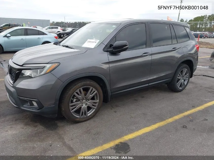 2019 Honda Passport Ex-L VIN: 5FNYF7H50KB001048 Lot: 40892070