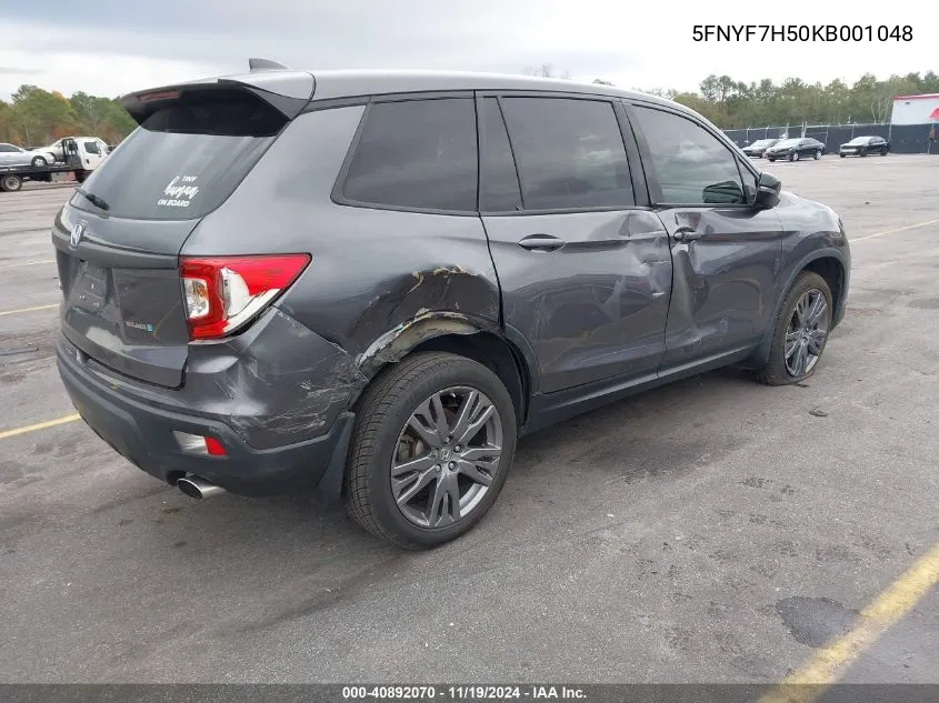 2019 Honda Passport Ex-L VIN: 5FNYF7H50KB001048 Lot: 40892070