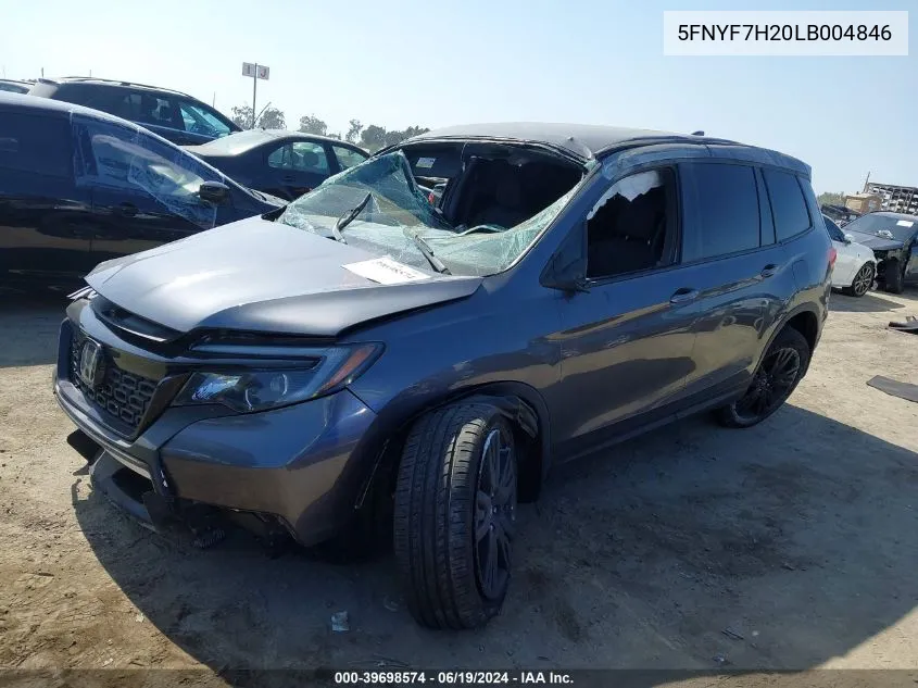 2020 Honda Passport 2Wd Sport VIN: 5FNYF7H20LB004846 Lot: 39698574