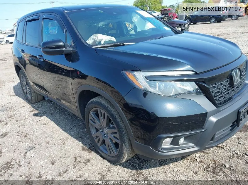 2020 Honda Passport Ex-L VIN: 5FNYF8H5XLB017197 Lot: 40309801