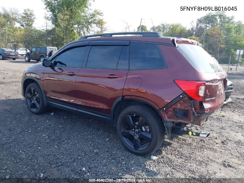 2020 Honda Passport Awd Elite VIN: 5FNYF8H09LB016045 Lot: 40402350