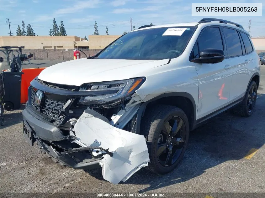 2020 Honda Passport Awd Elite VIN: 5FNYF8H08LB005263 Lot: 40530444