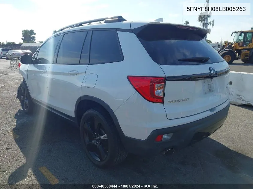 2020 Honda Passport Awd Elite VIN: 5FNYF8H08LB005263 Lot: 40530444