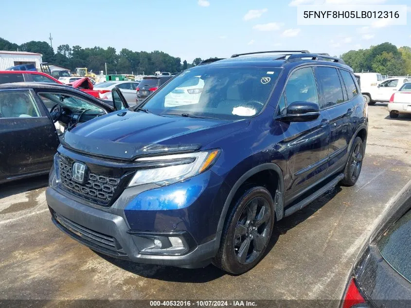 2020 Honda Passport Awd Elite VIN: 5FNYF8H05LB012316 Lot: 40532016