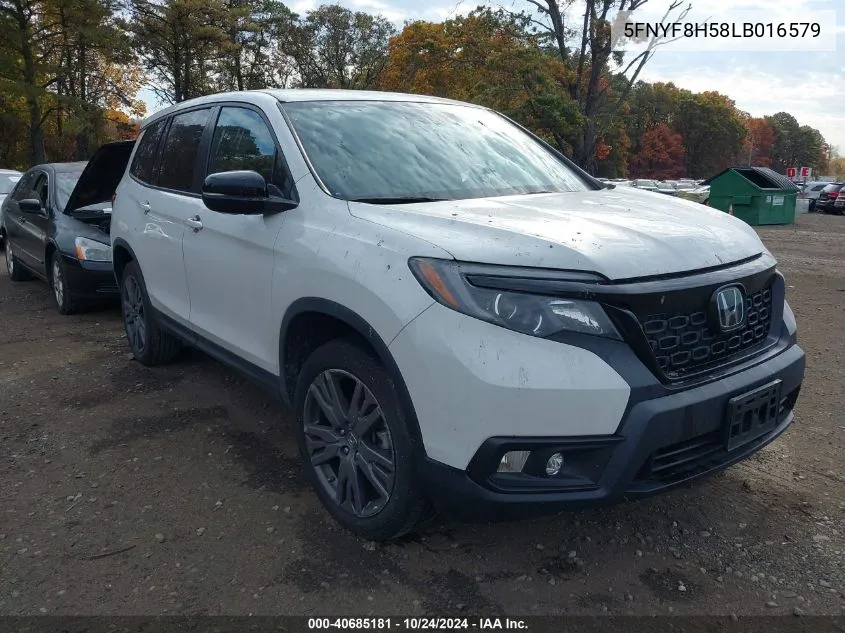 2020 Honda Passport Exl VIN: 5FNYF8H58LB016579 Lot: 40685181