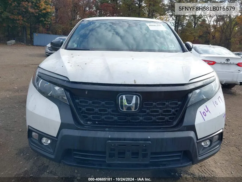 2020 Honda Passport Exl VIN: 5FNYF8H58LB016579 Lot: 40685181