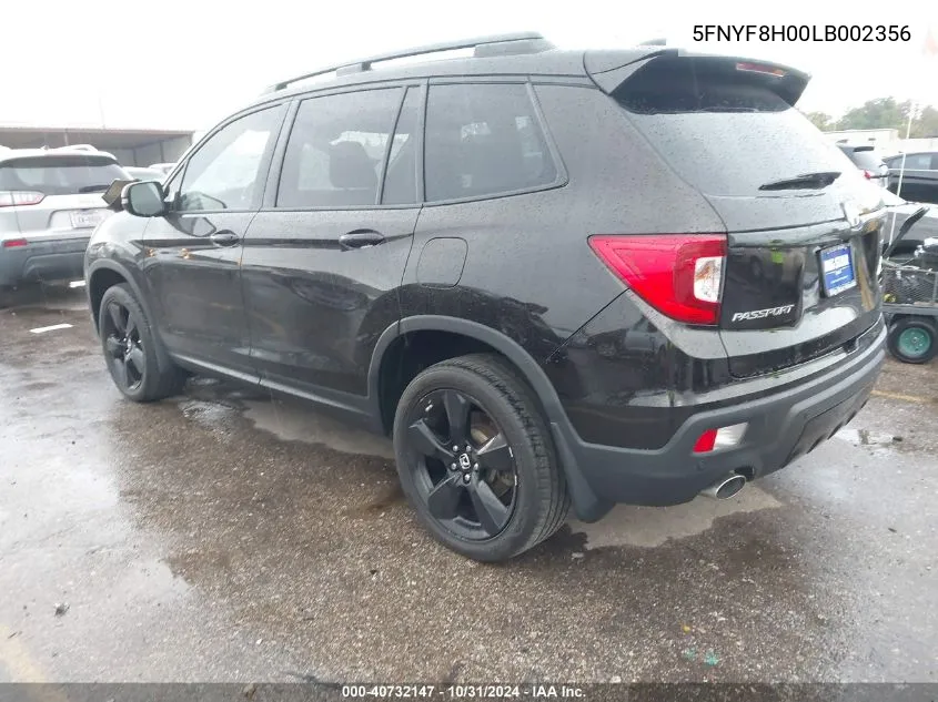 5FNYF8H00LB002356 2020 Honda Passport Awd Elite