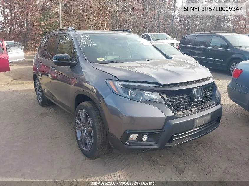 2020 Honda Passport Exl VIN: 5FNYF8H57LB009347 Lot: 40762900