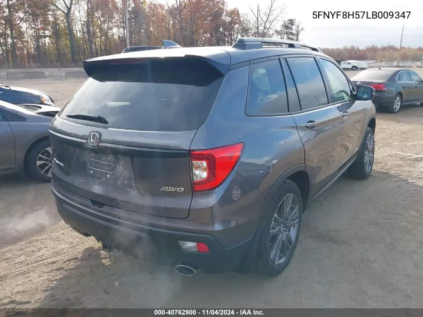 2020 Honda Passport Exl VIN: 5FNYF8H57LB009347 Lot: 40762900