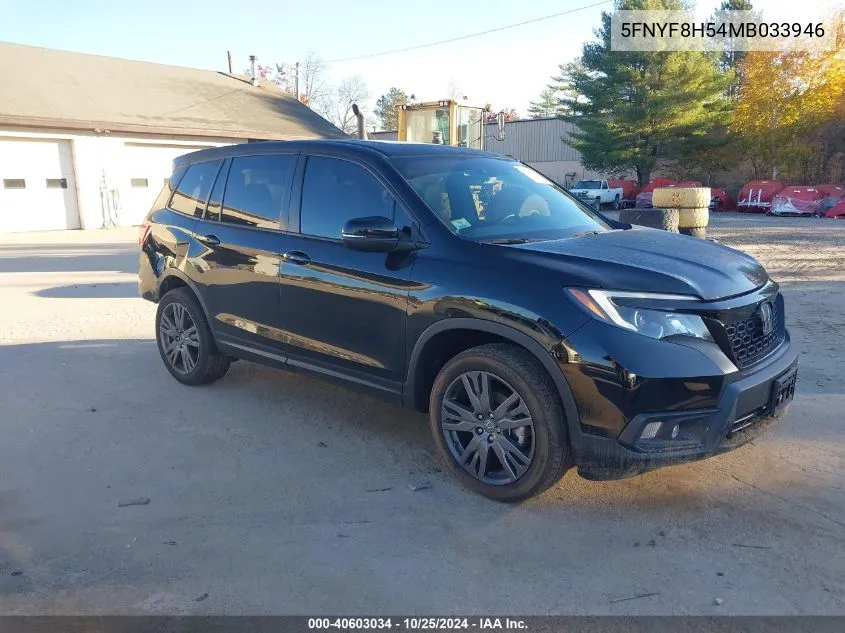 2021 Honda Passport Awd Ex-L VIN: 5FNYF8H54MB033946 Lot: 40603034