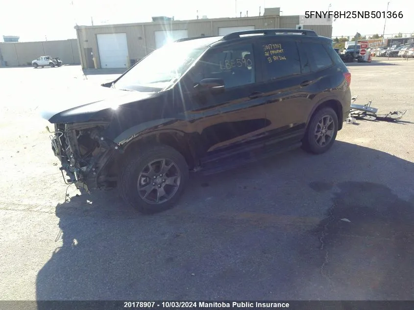 5FNYF8H25NB501366 2022 Honda Passport Sport