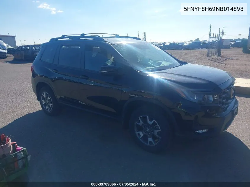 2022 Honda Passport Awd Trailsport VIN: 5FNYF8H69NB014898 Lot: 39789366