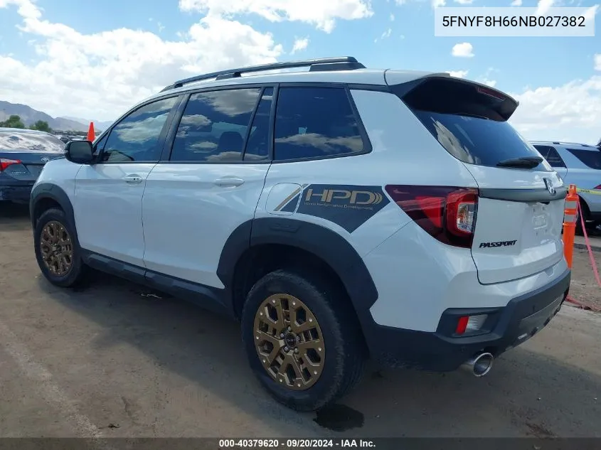 5FNYF8H66NB027382 2022 Honda Passport Awd Trailsport