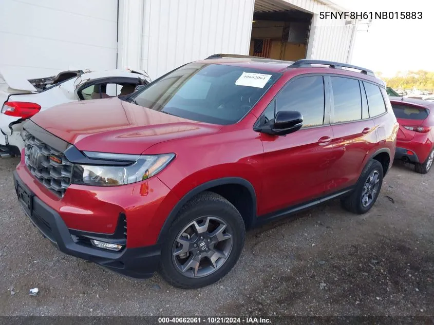 2022 Honda Passport Awd Trailsport VIN: 5FNYF8H61NB015883 Lot: 40662061