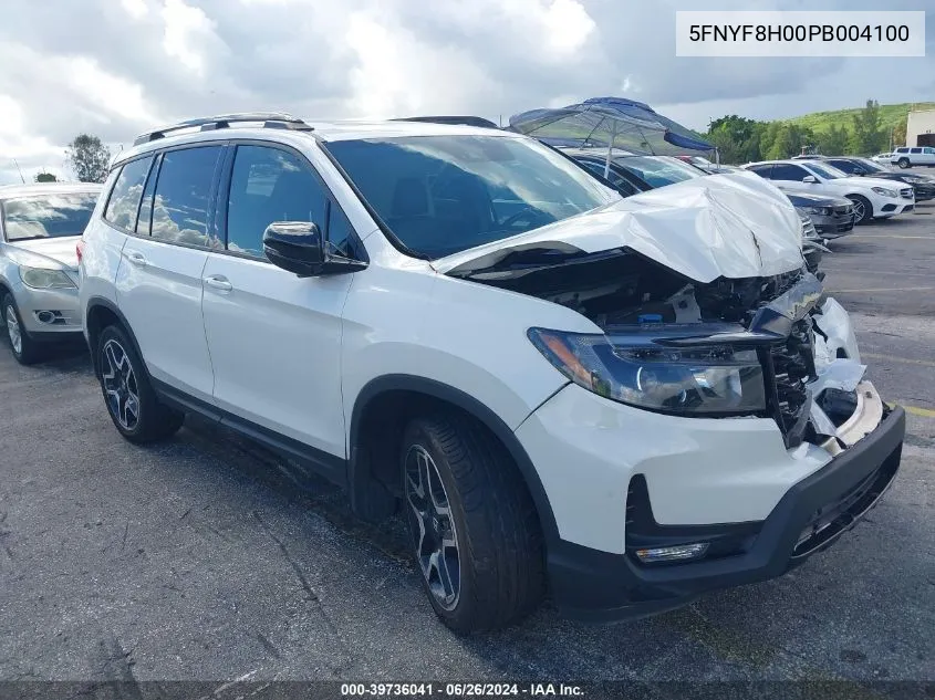 2023 Honda Passport Awd Elite VIN: 5FNYF8H00PB004100 Lot: 39736041