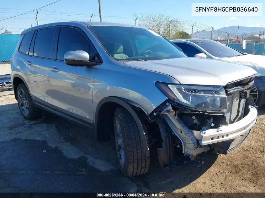 2023 Honda Passport Awd Ex-L VIN: 5FNYF8H50PB036640 Lot: 40251266