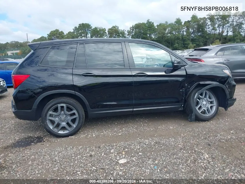 2023 Honda Passport Awd Ex-L VIN: 5FNYF8H58PB006818 Lot: 40398286