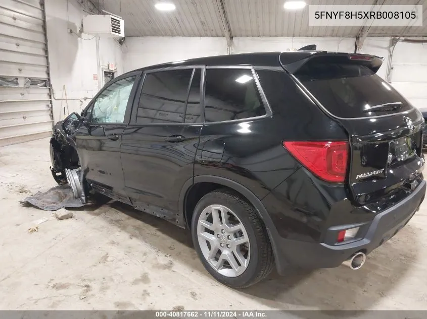 2024 Honda Passport Awd Ex-L VIN: 5FNYF8H5XRB008105 Lot: 40817662