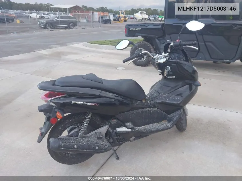 2013 Honda Pcx 150 VIN: MLHKF1217D5003146 Lot: 40476007