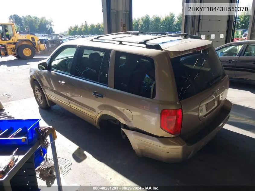 2HKYF18443H553370 2003 Honda Pilot Ex