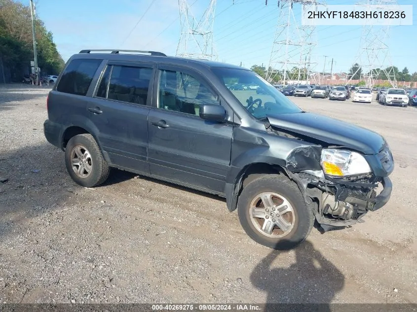 2HKYF18483H618236 2003 Honda Pilot Ex