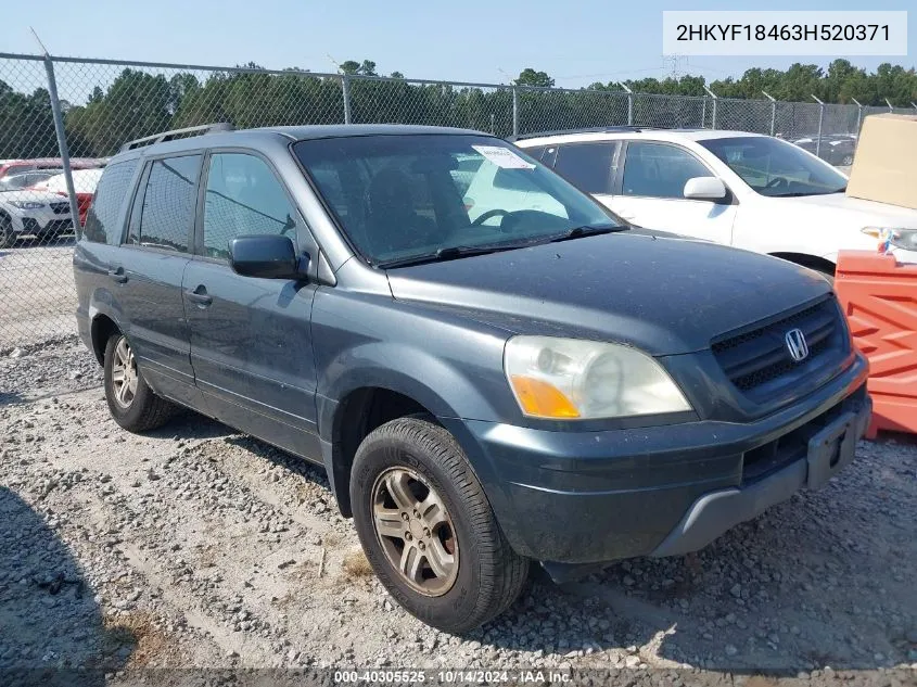 2HKYF18463H520371 2003 Honda Pilot Ex