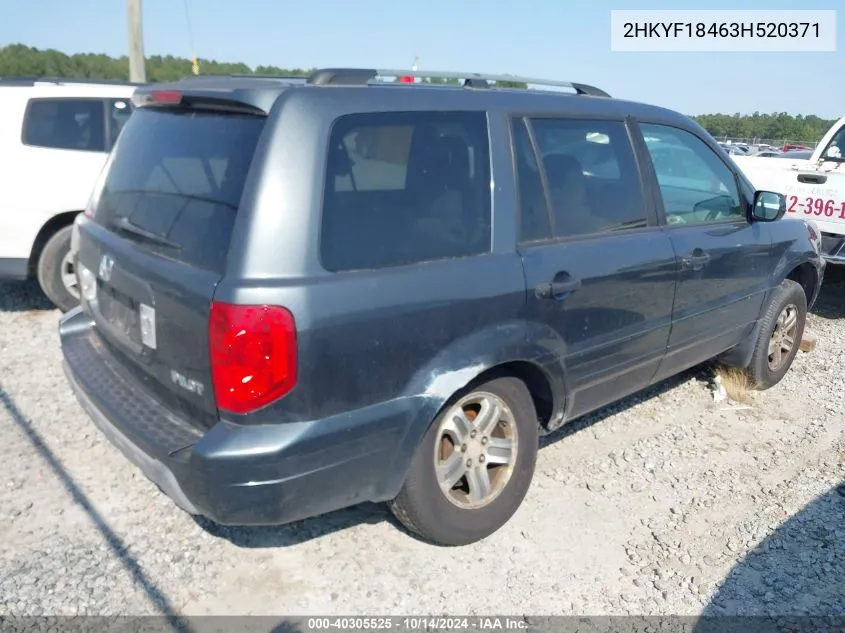 2HKYF18463H520371 2003 Honda Pilot Ex