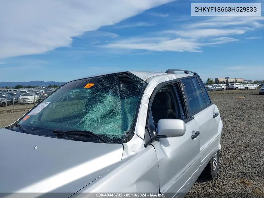 2003 Honda Pilot Ex-L VIN: 2HKYF18663H529833 Lot: 40345732