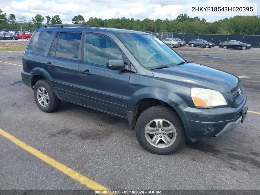 2003 Honda Pilot Exl VIN: 2HKYF18543H620395 Lot: 40359326