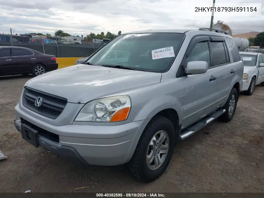 2HKYF18793H591154 2003 Honda Pilot Ex-L