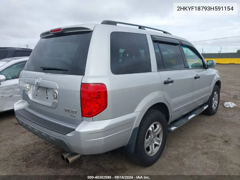 2HKYF18793H591154 2003 Honda Pilot Ex-L