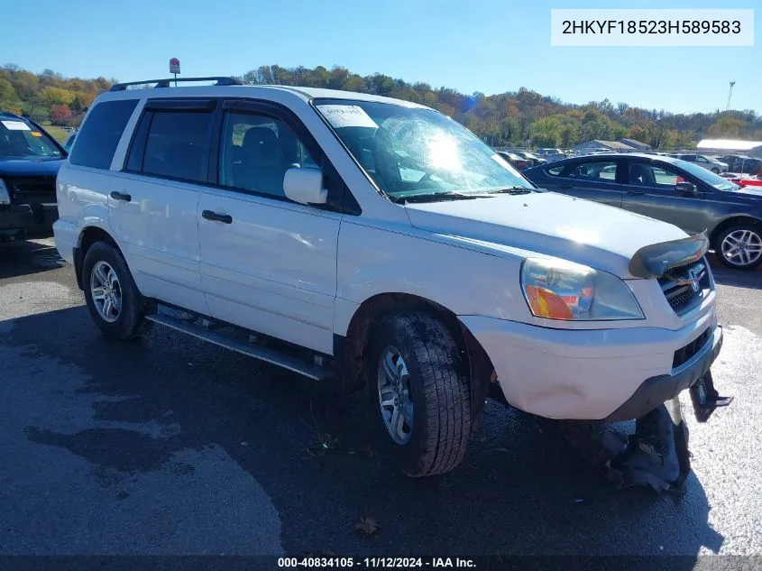 2HKYF18523H589583 2003 Honda Pilot Ex-L