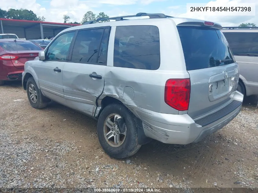 2HKYF18454H547398 2004 Honda Pilot Ex