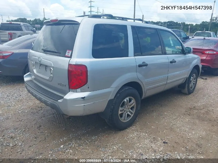 2HKYF18454H547398 2004 Honda Pilot Ex