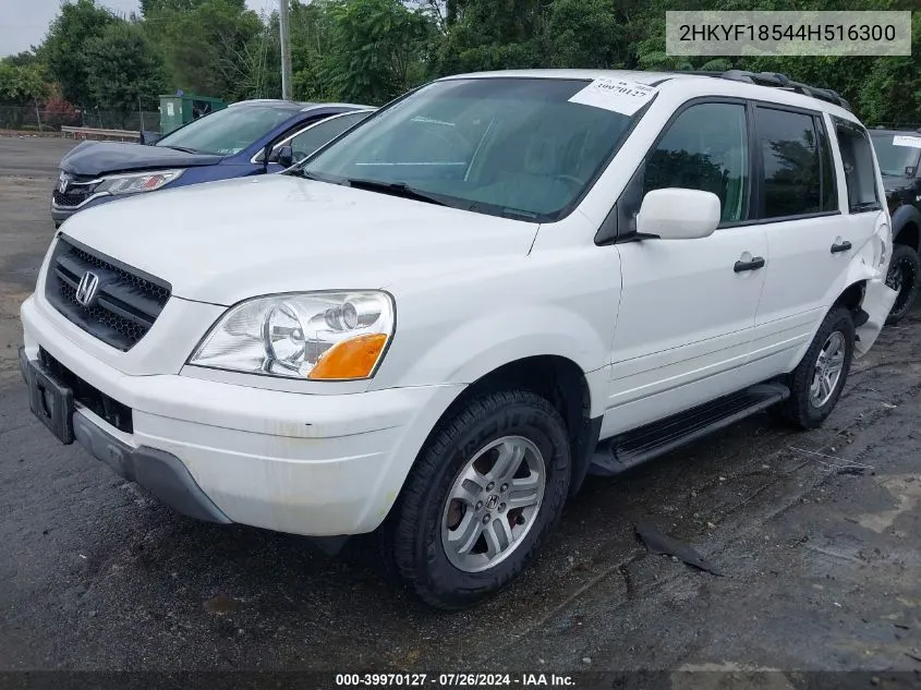 2HKYF18544H516300 2004 Honda Pilot Ex-L