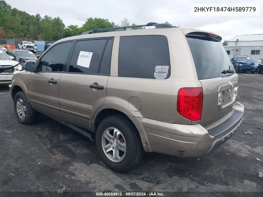 2HKYF18474H589779 2004 Honda Pilot Ex