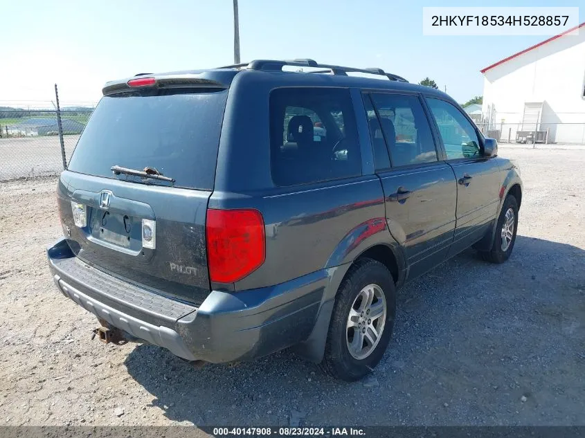 2HKYF18534H528857 2004 Honda Pilot Ex-L