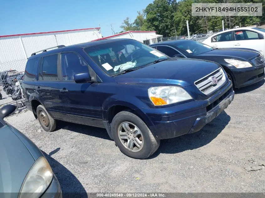 2HKYF18494H555102 2004 Honda Pilot Ex