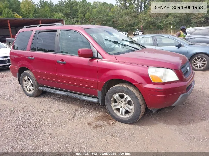 2004 Honda Pilot Ex-L VIN: 5FNYF18594B001968 Lot: 40271512