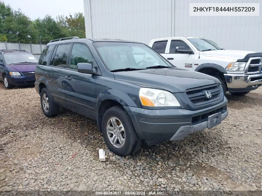 2004 Honda Pilot Ex VIN: 2HKYF18444H557209 Lot: 40283617