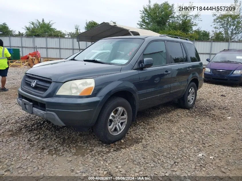 2004 Honda Pilot Ex VIN: 2HKYF18444H557209 Lot: 40283617