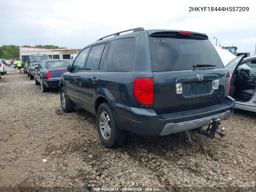 2004 Honda Pilot Ex VIN: 2HKYF18444H557209 Lot: 40283617