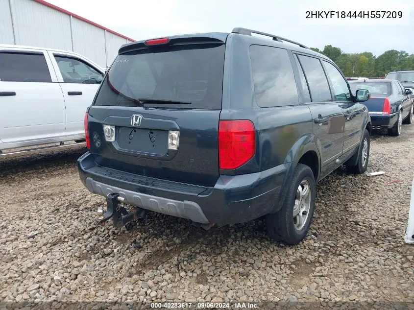 2004 Honda Pilot Ex VIN: 2HKYF18444H557209 Lot: 40283617