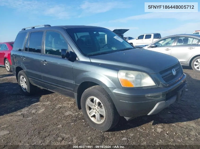 5FNYF18644B005712 2004 Honda Pilot Ex-L